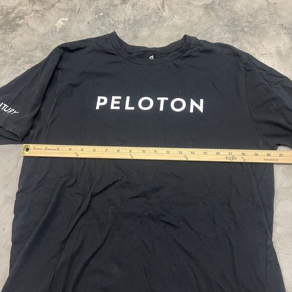 Peloton T-Shirt Men's Size XL 100 Century Black Short Sleeve Polyester Blend - Picture 3 of 5